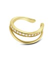 Beautiful CZ Silver Ear Cuff EC-1251
